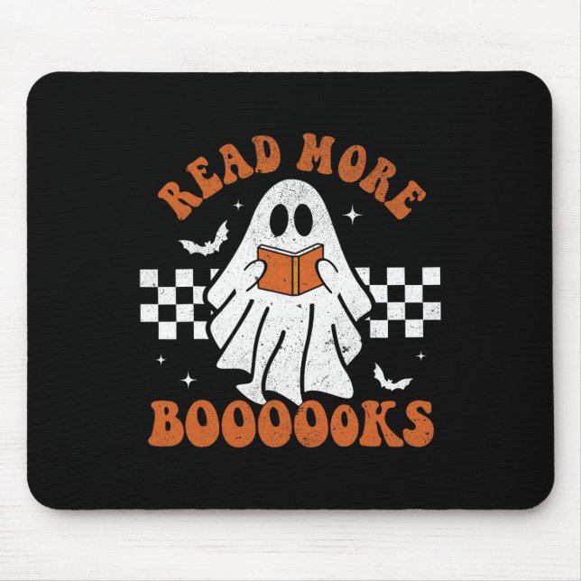 Mer Bokar Cute Ghost Reading Bok Lacher Hallmust Musmatta (Framsidan)