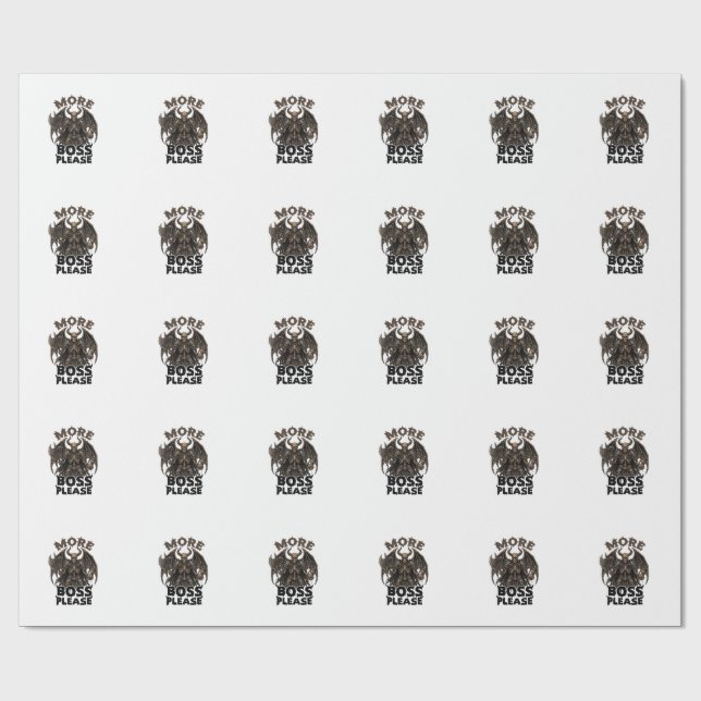 Mer Boss tack Halloween-demon Skelett Yxa Timme Presentpapper (Platt)