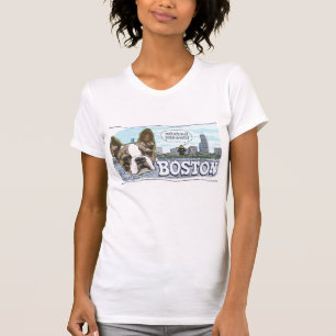 Mer Boston Terrier onda Pissah utrustar T Shirt