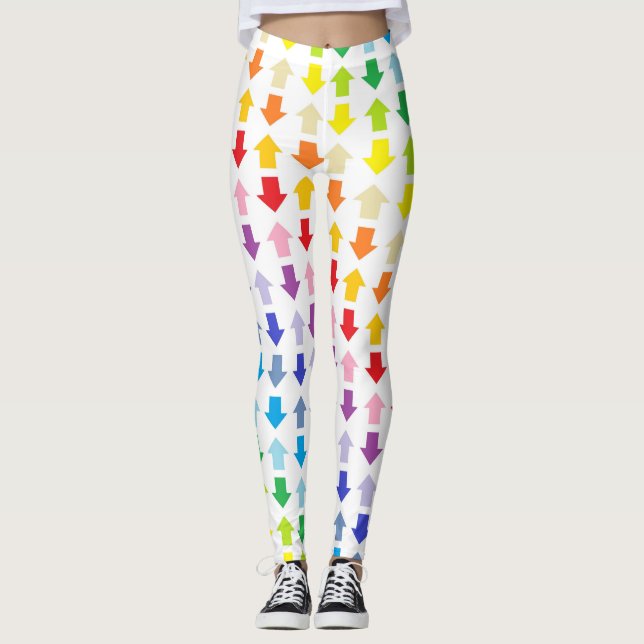 Mer bred Spectrumregnbågepilar Leggings (Framsida)