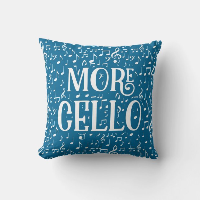 Mer Cello - Blue White Music Kudde (Framsida)