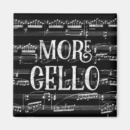 Mer Cello Chalkboard - Black White Music Magnet