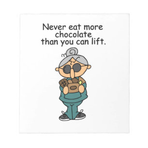 Mer choklad Humor Anteckningsblock