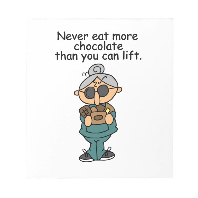 Mer choklad Humor Anteckningsblock (Framsida)