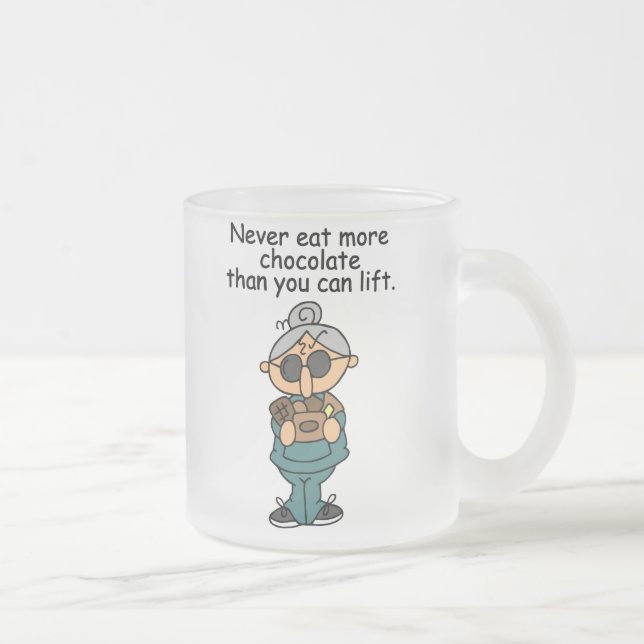 Mer choklad Humor Frostad Glasmugg (Höger)