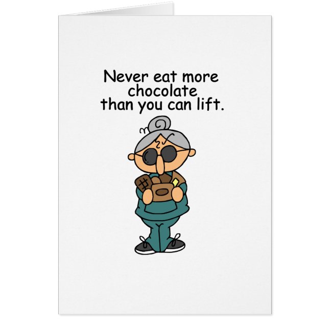 Mer choklad Humor Hälsningskort (Framsidan)