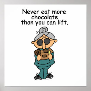 Mer choklad Humor Poster