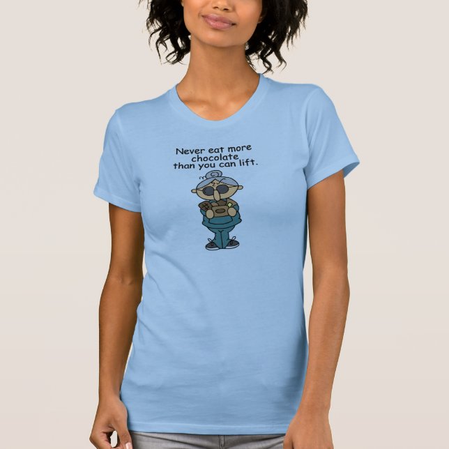 Mer choklad Humor Tee (Framsida)