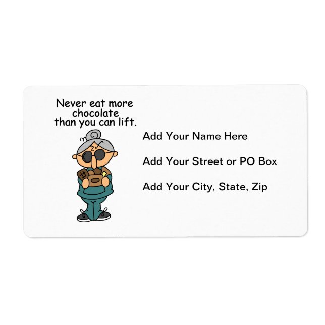 Mer chokladhumor fraktsedel (Framsidan)