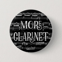 Mer Clarinet Chalkboard - Black White Music Knapp