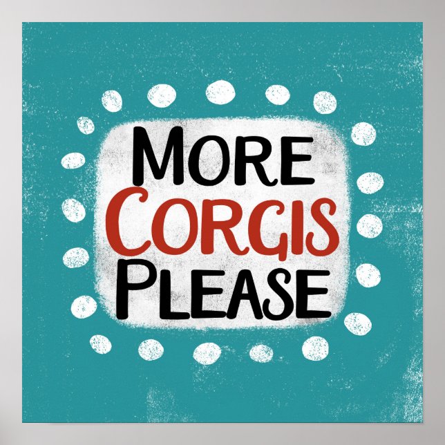 Mer Corgis Poster Wall Art (Framsidan)