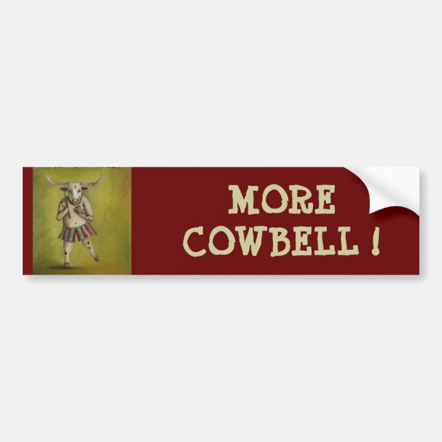 Mer Cowbell Bildekal (Framsidan)