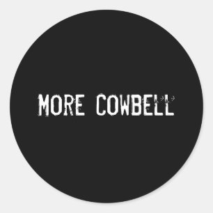 Mer Cowbell Runt Klistermärke