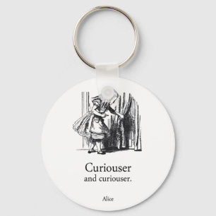 Mer curiouser och mer curiouser Alice i underland Nyckelring