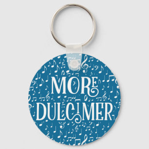 Mer Dulcimer - Blue White Music Nyckelring
