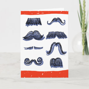 Mer enorm än en vägg av mustascher! Födelsedag Kort