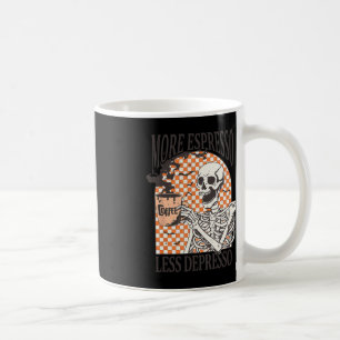 Mer Espresso Mindre Depresso Coffee Drink Skeleton Kaffemugg