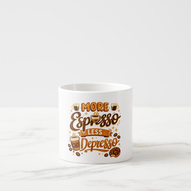 Mer Espresso Mindre Depresso Espressomugg (Framsidan)