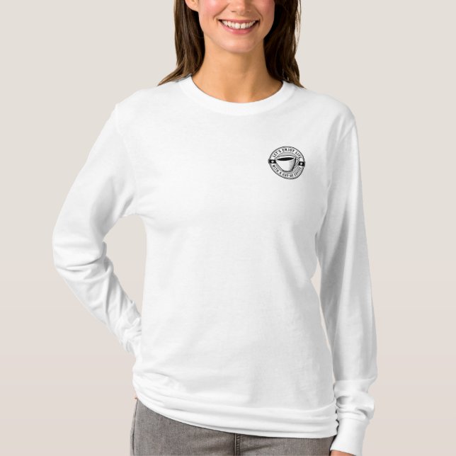 Mer Espresso Mindre Depresso – Kaffe Citat Design T Shirt (Framsida)