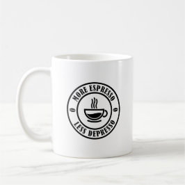 Mer Espresso Mindre Depresso Kaffemugg