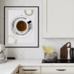 Mer Espresso Mindre Depresso Kitchen Poster<br><div class="desc">Det här köket poster en espresso kopp och den tysta frasen "More Espresso Less Depresso". Håll den i ditt kök för en daglig koffeindos och en påminnelse till behålla sak ljust hjärtan. Perfekt för kaffe älskare och de som uppskattar lite humor i sin dekoration. Checka ut andra matchande artiklar som...</div>