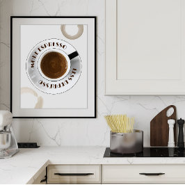 Mer Espresso Mindre Depresso Kitchen Poster