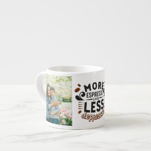 Mer Espresso Mindre Depresso, personligt anpassad Espressomugg