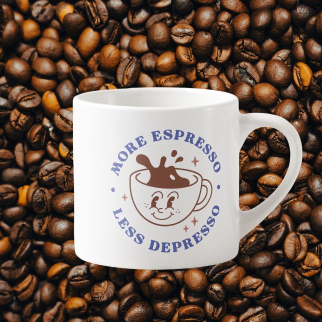 Mer Espresso, mindre Depresso Sarkastic Funny Espressomugg (More Espresso, Less Depresso Sarcastic Funny Espresso Cup
)