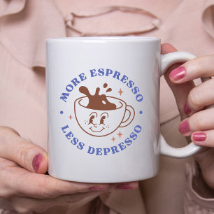 Mer Espresso, mindre Depresso Sarkastic Funny Kaffemugg