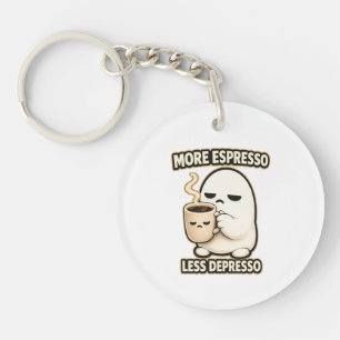 Mer Espresso Mindre Depresso Söt Kaffe Karaktär