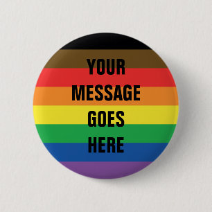 Mer färg mer prideregnbågeanpassade LGBT Knapp