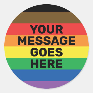 Mer Färg Pride mer Anpassningsbar för regnbåge i G Runt Klistermärke