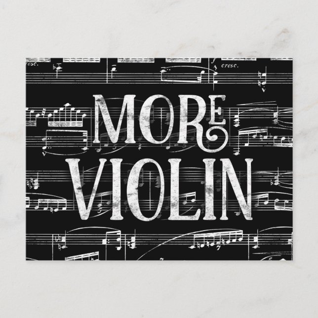 Mer fiol svarta tavlan - Svart Vitt Musik Vykort (Framsida)