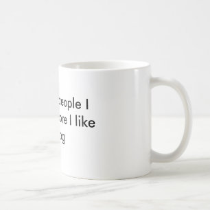 Mer folk möter jag, mer som, gillar jag min hund kaffemugg