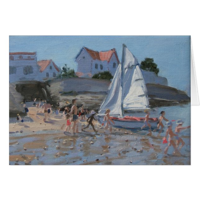 Mer för vitsegelbåtPalais sur frankriken Hälsningskort (Framsidan Horizontal)
