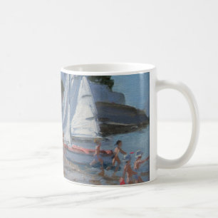 Mer för vitsegelbåtPalais sur frankriken Kaffemugg