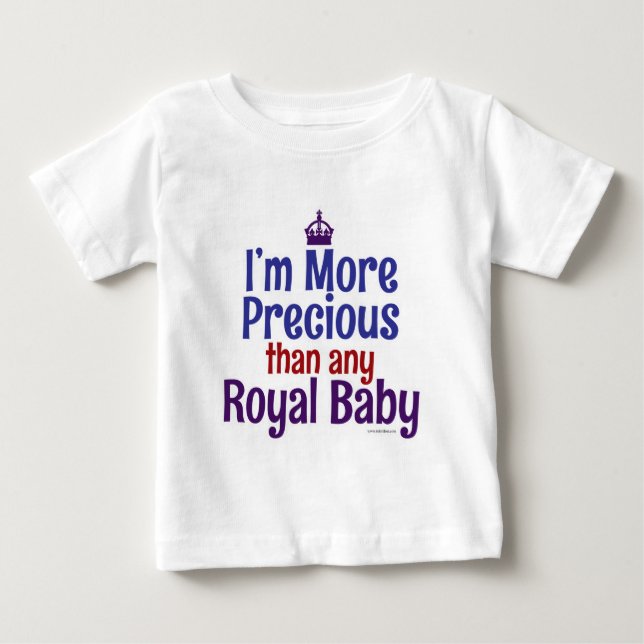 Mer fördärvligt Royal Baby Funny Infant Slogan Tee (Framsida)