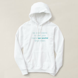 mer framgångsrik än de motiverade citatteckenblått hoodie