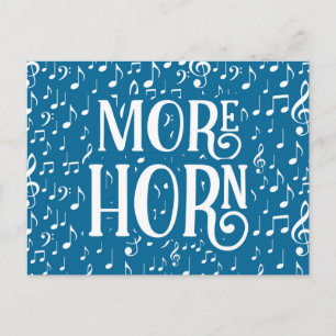 Mer Frenchhorn - Blue White Music Vykort