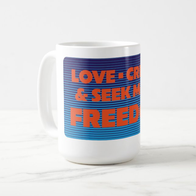 Mer Frihet Retro Kaffemugg (Framsida vänster)