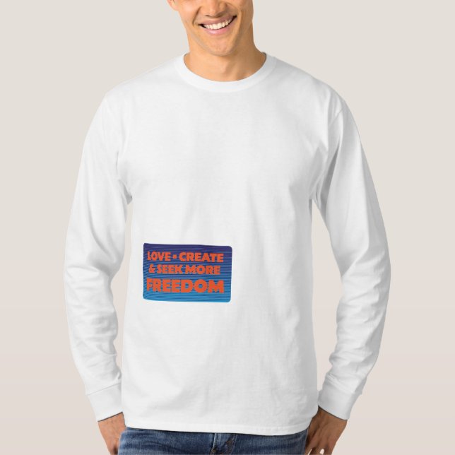 Mer Frihet Retro T Shirt (Framsida)