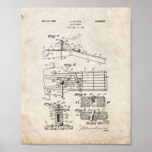 Mer fuktig patent för gitarr - gammal Look Poster