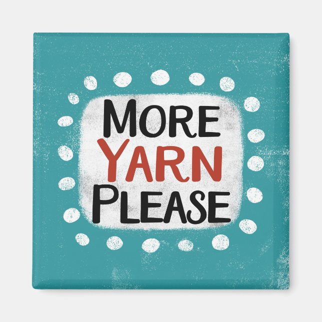 Mer garn, kylmagnet magnet (Framsidan)