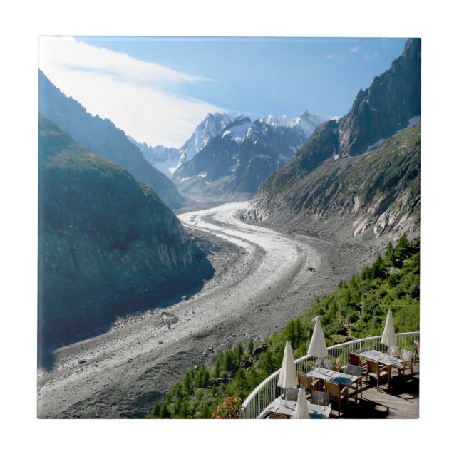Mer Glace - Chamonix Frankrike Kakelplatta (Framsidan)