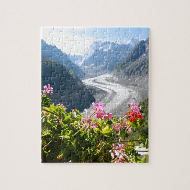 Mer Glace - Chamonix Frankrike Pussel (Vertikal)