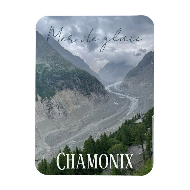Mer glacé, Chamonix, Mont Blanc, Fransk Alpes Magnet (Vertikal)