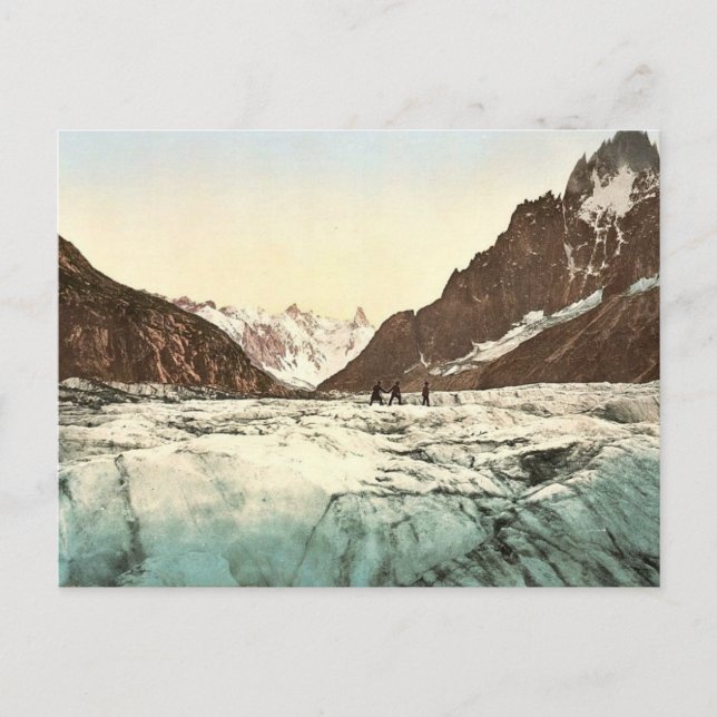 Mer glace, Mont Blanc, Chamonix Valley, Frankrike Vykort (Framsida)
