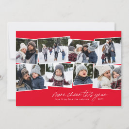 Mer glädje i år, 8-fotokollage julkort