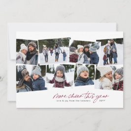 Mer glädje i år, 8-fotosamlingskort för helgdag julkort