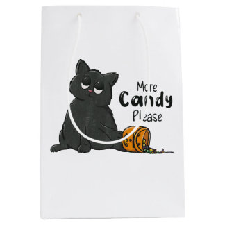 Mer godis, tack Halloween svart katt
